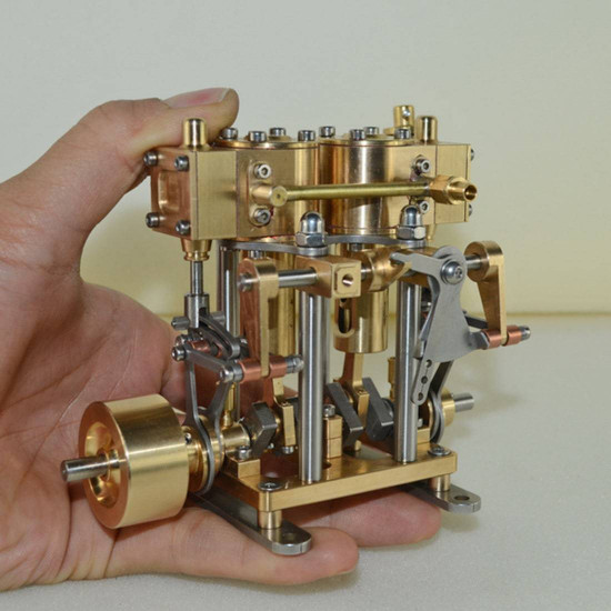 two cylinder reciprocating steam engine model mini brass double cylinder reciprocating engine model