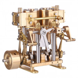 two cylinder reciprocating steam engine model mini brass double cylinder reciprocating engine model