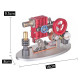 α type double cylinder butane stirling engine led generator model with double piston rocker arm linkage