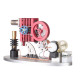 α type double cylinder butane stirling engine led generator model with double piston rocker arm linkage