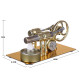 γ-type golden single cylinder sterling engine generator stirling model with led diode and bulb science experiment educational toy