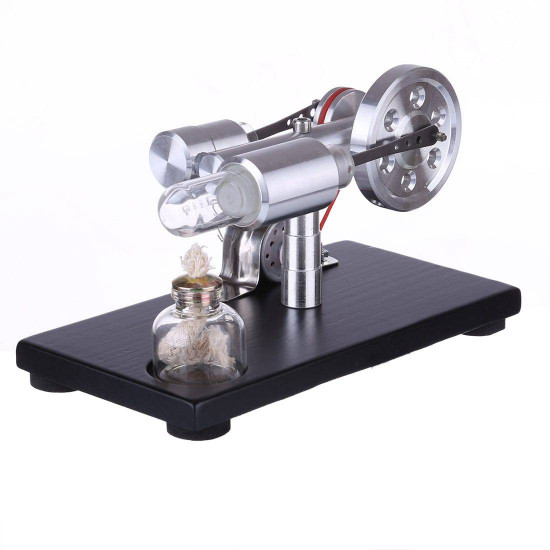 γ-type single cylinder stirling engine sterling generator with led lights with voltage digital display meter science toy