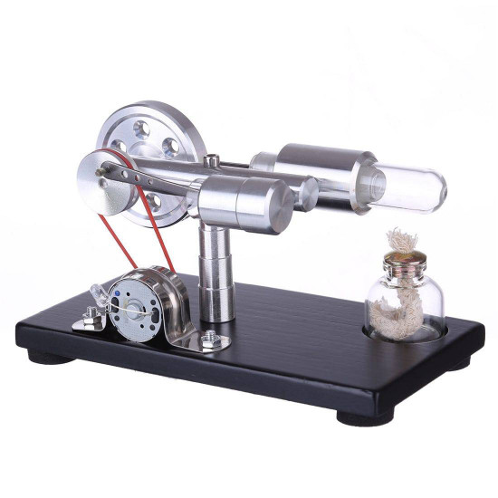 γ-type single cylinder stirling engine sterling generator with led lights with voltage digital display meter science toy