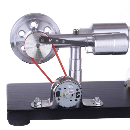 γ-type single cylinder stirling engine sterling generator with led lights with voltage digital display meter science toy