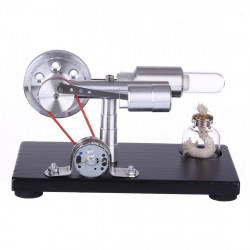 γ-type single cylinder stirling engine sterling generator with led lights with voltage digital display meter science toy