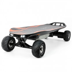 uiofo lw22 rc dual-drive scooter electric skateboard with rubber wheels and led lights set