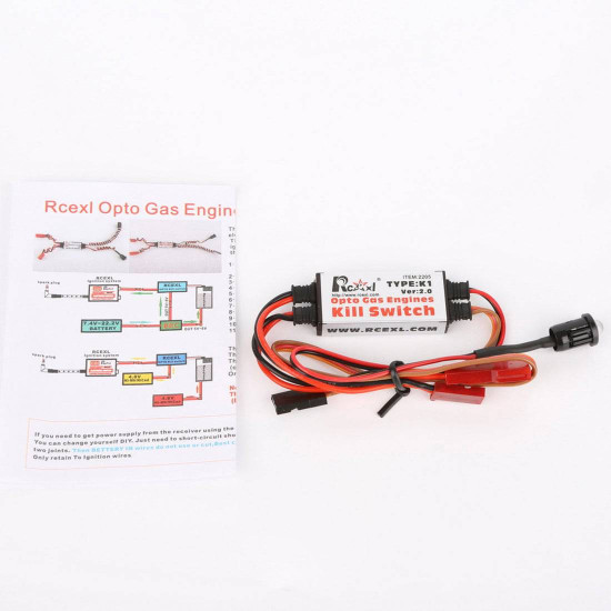 v2.0 rcexl remote kill switch for rc gasoline airplane engine