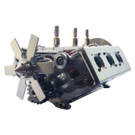 v6 electromagnetic motor engine model with hexagon fan for 1/10 model car teaching demonstration