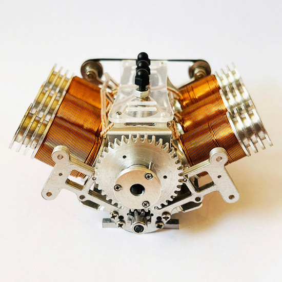 v6 solenoid engine brushless electromagnetic motor model engine