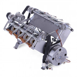 v8 high speed engine model electromagnetic 8-cylinder car engine working principle stem toy