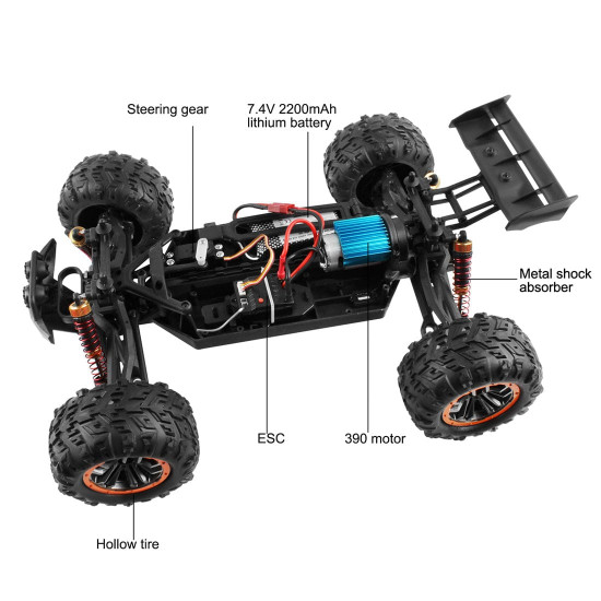 vxl racing 1/10 4wd 2.4ghz rc high-speed brushed electric off-road sport racing car toys 45km/h