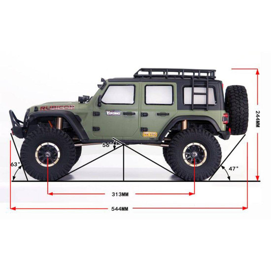 yk 4102pro 1/10 2.4g 6ch 4wd off road electric rc crawler vehicle car truck toy