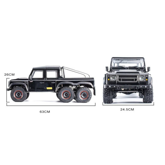 yk 6101 6×6 off-road pickup truck rc simulated crawler car 1/10